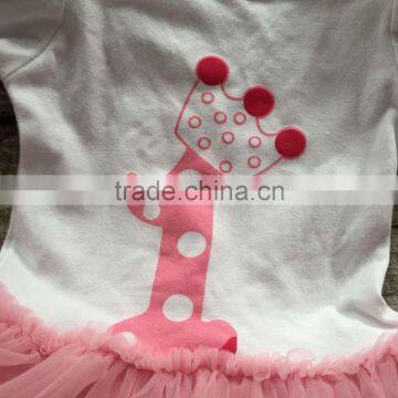 Baby Girls Birthday Tut Romper 1st Tutu Romper With Headband photo-3