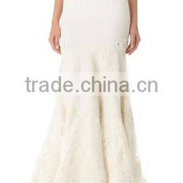2016 newest skirt elegant lace fishtail ladies maxi skirt OEM