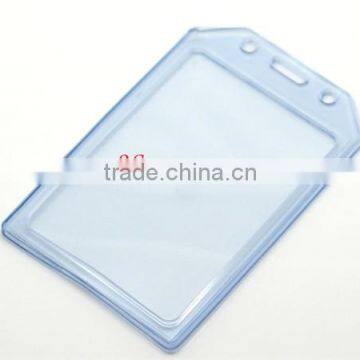 Blue Vertical Plastic ID Card Badge Holder 12.5x8cm