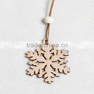 Christmas Ornament Laser Cut Snowflake Wood Hollow Crafts