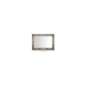 Square Art Decorative Glass Framed Mirrors With Curve Glass ,13mm Thickness