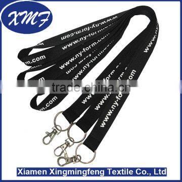 hot sale black Silk Screen Imprinted neck lanyard with id cards