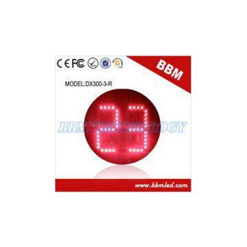 flashing digital countdown timer in crossing road