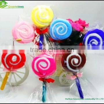 Cake towel wedding favor gift towel Lollipop shape Cake Towel Wedding Children Birthday Gift Creative Promotional Gift