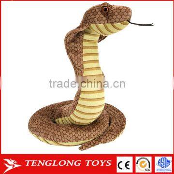 Lifelike Funny Plush Stuffed Fabrics 12'' Cobra Snake Toy