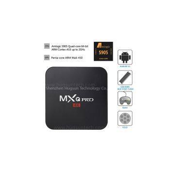 Amlogic S905 MXQ PRO 64-bit Andorid 5.1 Lollipop tv Box 1GB/8GB Wifi 2.4g Kodi16.0 4k Player tv Box