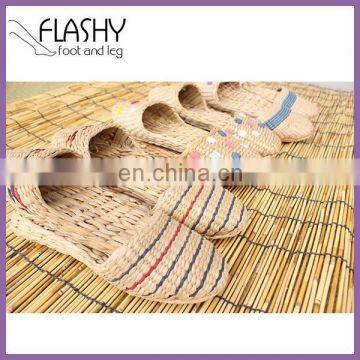 Wholesale flat slipper rushwork straw women slipper 2016