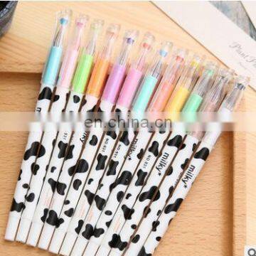 12color Milky cow diamond head day Gel pen 2017 New pens kawaii Stationery Canetas Office material school supplies