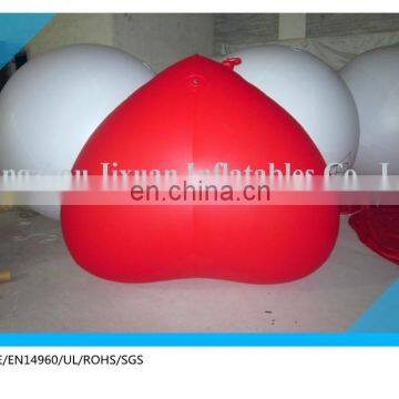 giant heart helium ballonfor party , commercial red heart shaped balloon