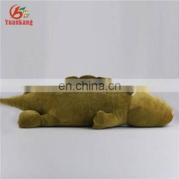 Factory custom made stuffed toys cute plush crocodile sleeping bed pillow