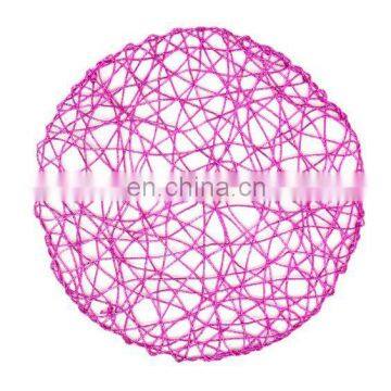 Round Rope Mesh Placemats Fuchsia