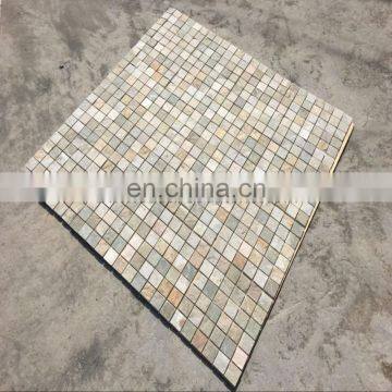 decorative yellow slate stone mosaic tile