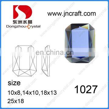 Chinese foiling back flat back glass fancy stone for garment