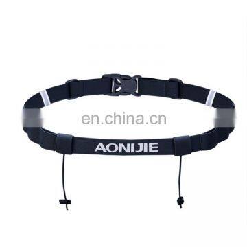 Leather Buckle Running Slimming Belt AONIJIE Unisex Marathon Running Race Number Belt With Holder Belt photo-2
