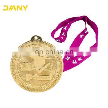 Factory Directly Custom Design Gold Plated Graduation Medal