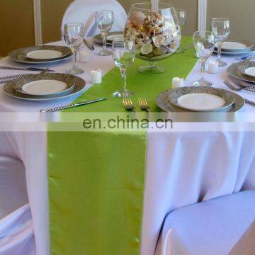 Factory Hot Selling 100%ployester Satin Table Runner for Wedding