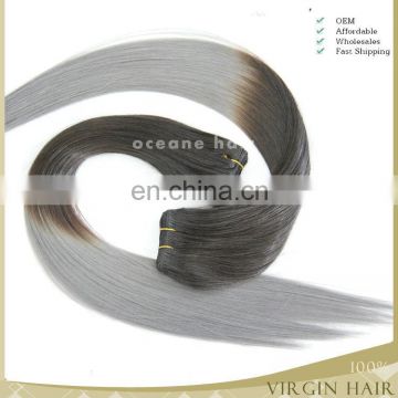 Christmas sale virgin hair extensions gray human hair sales