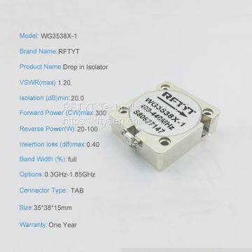 RFTYT 50 Ohm UHF 0.3-1.9GHz 120W N Female Drop In Isolator photo-3