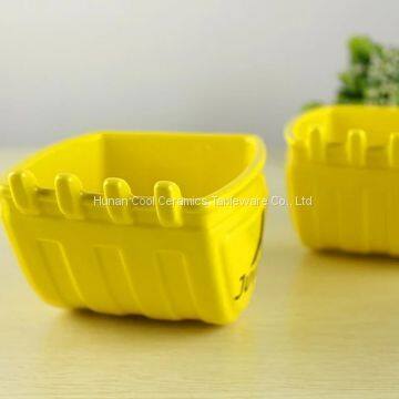 13oz Porcelain Coffee Excavator Mugs Shape Creative Innovative Night Club Alcohol Design Funny Yellow Digger Ceramic Beer Mug