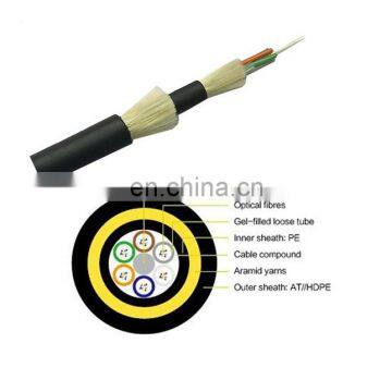 200m span 24 48 144 core g652d ADSS fiber optic cable 1km price