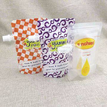 Dongguan Manufacturer Made Mushroom Head Children's Juice Suction Mouth Bag 100ML Fruit Puree Open Zipper Packaging Food Bag photo-4