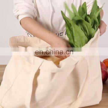 Custom Multi Inside Pocket Fruit Vegetable Tote Bag Grocery Bags Organic Reusable Shopping Bag