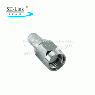 SMA Male Crimp Solder Connector for RG58 LMR-195 RG142 Cable