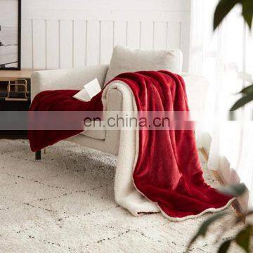 Best Seller in Usa Knitted Warm Soft 100% Polyester Flannel Sherpa Fleece Throw Blanket for Winter China Suppliers photo-5