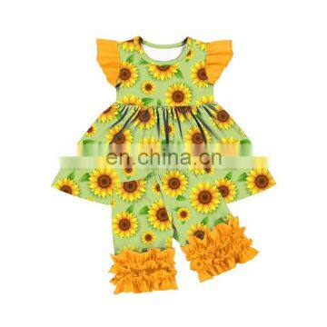 Kids Boutique Ruffle Outfit Summer Clothing Labels Custom Girls Clothes