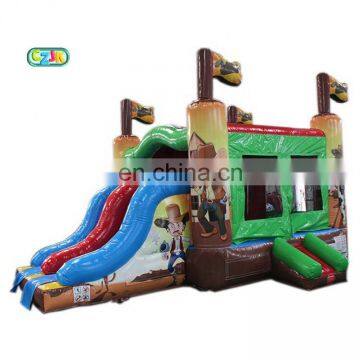 cowboy western enclosed moonwalk jumper inflatable bouncer bounce house