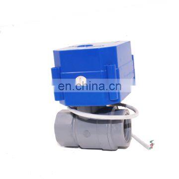 Price List 2 Way DN25 1 Inch Flow Control Motorized DC3-6V 12V Plastic Ball Valve With Electric Actuator photo-4