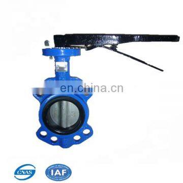 China Manufacturing Ductile cast iron Manual Concentric Lug Wafer Butterfly Valve