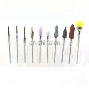 10pc/set Nail Drill Bit Electric Machine Manicure  Electric Burr Nail Art Drill Milling Cuter