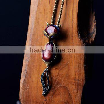 2015 New arrive Fashion zinc alloy bell made in china necklace ceramic bell necklace