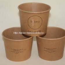 16oz storage containers for frozen yogurt brown paper ice cream cups