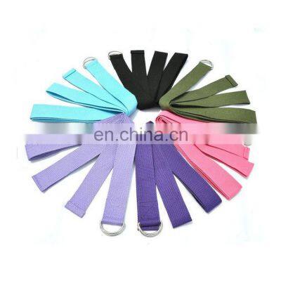 Multi-Colors Yoga Belts Stretch Strap D-Ring Belt Waist Leg Fitness Exercise Gym Rope 180cm Adjustable