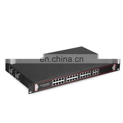 Manufacturer OEM 24 port 10/100M POE With 4 Gigabit Ethernet Network Switch