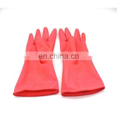 Red Rubber Gloves House Clean Hand Gloves Work With Long Sleeves photo-4