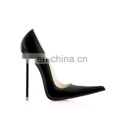 Black Color New Fashion Design Ladies Pointed Court High Heels Sandals Shoes Women Latest Function Shoe photo-3