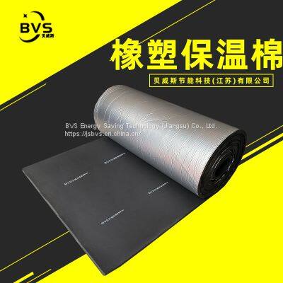 BVS Rubber Roll with FSK Foil Faced, Multi-Function Soundproof Rubber Foam Sheet DIY Foam Sheet (Black)