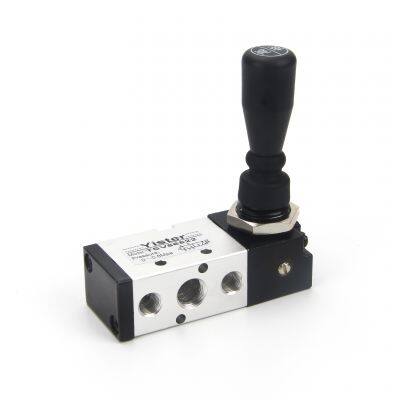 5 Postion 2 Way G1/4 Inch Manual Control Pneumatic Hand Lever Operated Pull Push Solenoid Valve With Lock or Spring Return photo-4