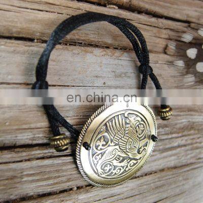 String Bracelet 'Suzdal Griffin'. Embossing. Black T01.321.02.03 High Quality Wholesale Bracelets photo-5