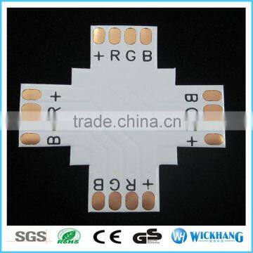 RGB 10 mm 4 Pin + X Sharp PCB FPC Board Splitter LED Strip Connector for SMD 5050 RGB LED Strip Light photo-2