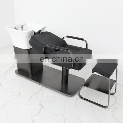 Luxury Modern Beauty Salon Lay Down Shampoo Chairs Electric Hair Washing Chair Massage Shampoo Bed