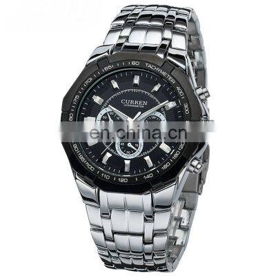 CURREN 8084 Fashion Men's Business Watch Clock Top Quality Smart Stainless Steel Quartz Wrist Watch Relogio Masculi