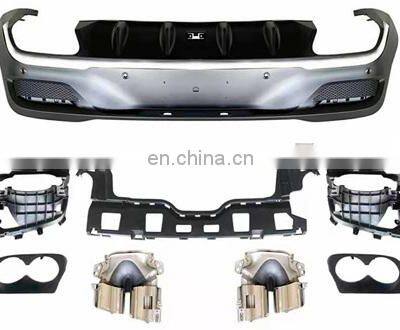 Runde PP Material Body Parts Rear Lip Exhaust For Mercedes-Benz GLE 54 400 Coupe Modified AMG Style Rear Lip Exhaust photo-2