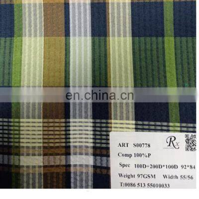 Best Selling Multiple Colors 100%polyester Stripe Shirt Seersucker Fabric photo-2