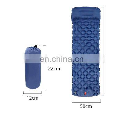 Winter Inflating Insulated Foot Press Sleeping Pad Mat Mattress With Pillow For Camping Camp Inflatable Outdoor Sleeping Pad photo-2