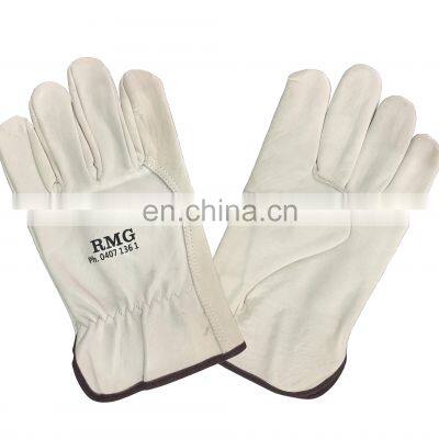 No Lining Short Wing Thumb Grain Cow Skin Leather Mechanic Work Gloves China Factory