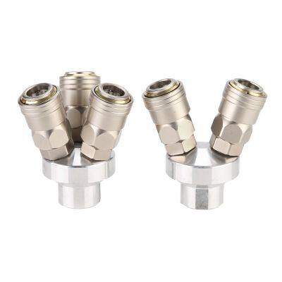 SMV SMY Round Tee C-type Two-way Three-way Pneumatic Connector Air Pump Compressor Quick Coupler photo-5